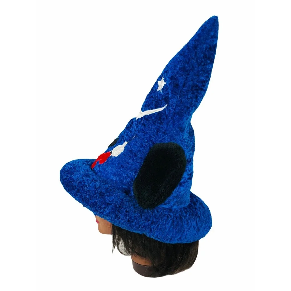 Disney Parks Mickey Mouse Fantasia Hat Sorcerer Wizard Plush Ears Hat Youth Size